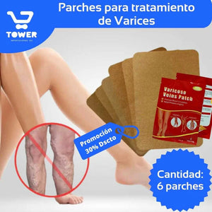 PACK 6UND PARCHES PARA TRATAMIENTO DE VARICES